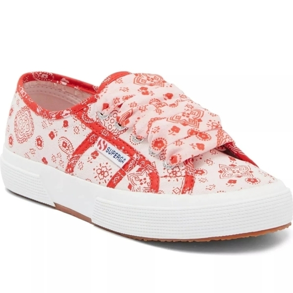 Superga Bandana Mix Sneakers Pink and Red NWT - Picture 2 of 13